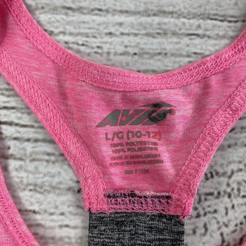 AVIA Racerback Tank Top Girls Large ( 10 - 12 ) Activewear Top Reflective - Pink - Picture 3 of 6