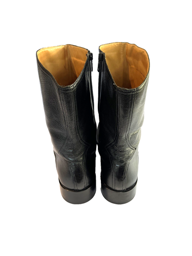 Cole Haan Black Leather Western Boots Men Size 12 M Side Zip Made In India - Picture 5 of 17