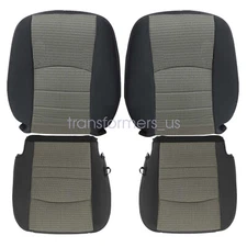 2009 to 2012 FITS For Dodge Ram 1500 2500 3500 SLT Front Cloth Seat Cover Gray