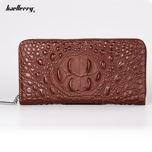 Damen-Geldbörse Krokodilleder mehrere Kartenfächer größere Kapazität Handtasche - Bild 6 von 10