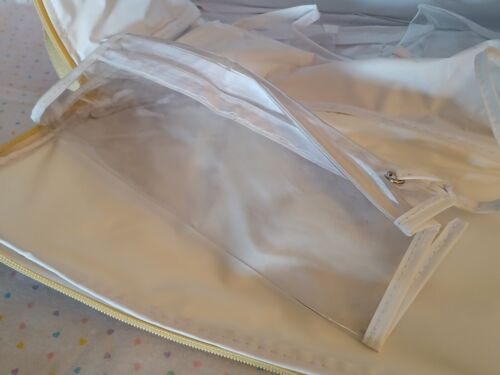 Vintage Carter's Pastel Pink Blue Yellow Bear Puppy Dog Baby Diaper Bag READ - Picture 16 of 17