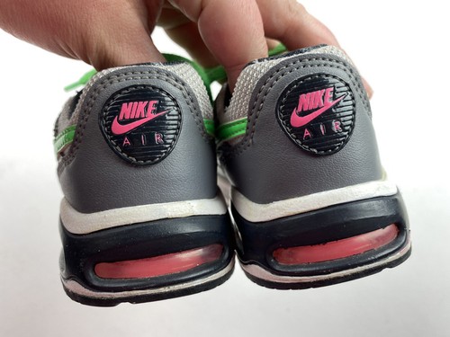 Nike Air Toddler Girls 7c Gray Green Pink Shoes - Picture 4 of 10