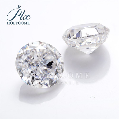 Round Crushed Ice Cut White D Color VVS1 Moissanite Loose Stone With Certificate - Picture 17 of 17