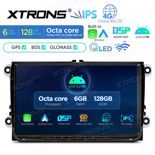 XTRONS 8Core Android 14 Autoradio 128GB GPS Für VW GOLF EOS Polo T5 Passat Jetta - Bild 1 von 19