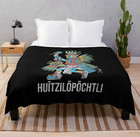Huitzilopochtli Aztec God Blanket, Bed Spread, Couch throw, fleece, Mexico