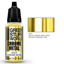 Green Stuff World Chrome Paint - GOLD 17ml New