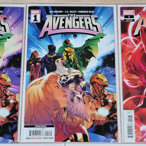 The Avengers #1 Cover A 2nd Print 1:50 Marvel Comics 2023 Lot of 5 Variants - NM - Picture 3 of 6