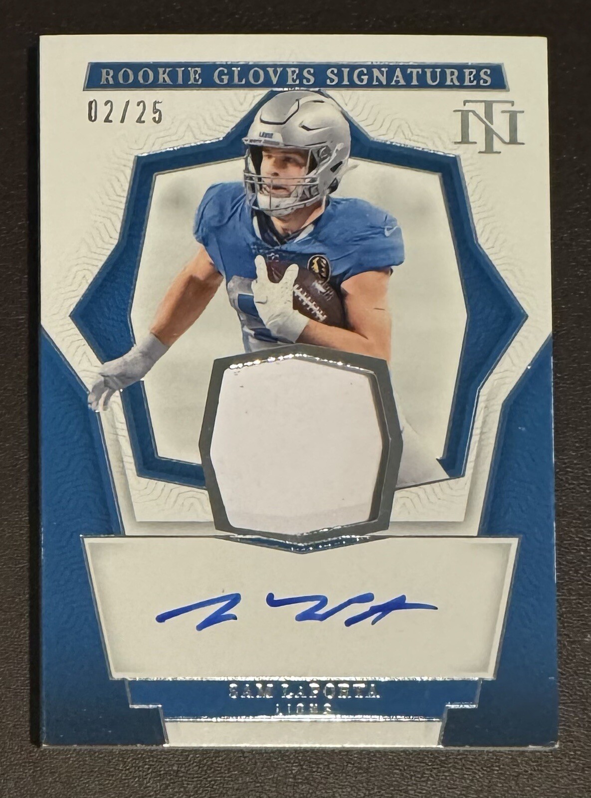 2023 Panini National Treasures Sam LaPorta Rookie Glove Patch Auto /25 RPA