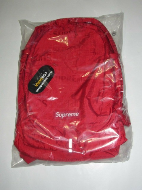 supreme red backpack ss19
