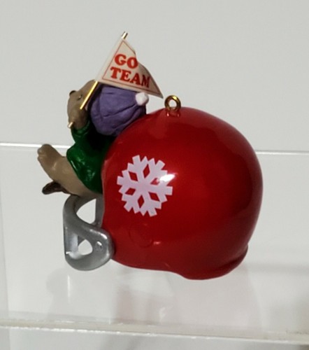 1995 Hallmark Keepsake Ornament Fiel Fan Fútbol Casco Castor - Imagen 10 de 11