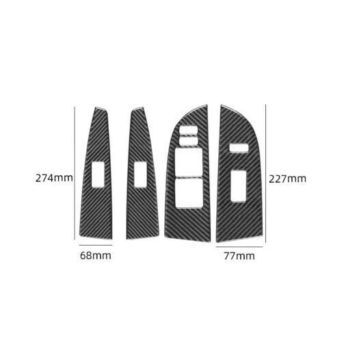 Real Carbon Fiber Door Window Switch Lift Trim For Toyota Highlander 2008-2013 - Picture 6 of 9