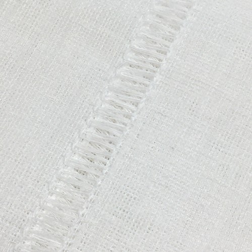Ralph Lauren Hamilton 2 Window Curtain Panels 54x108 White Sheer Hemstitch NEW - Picture 2 of 7
