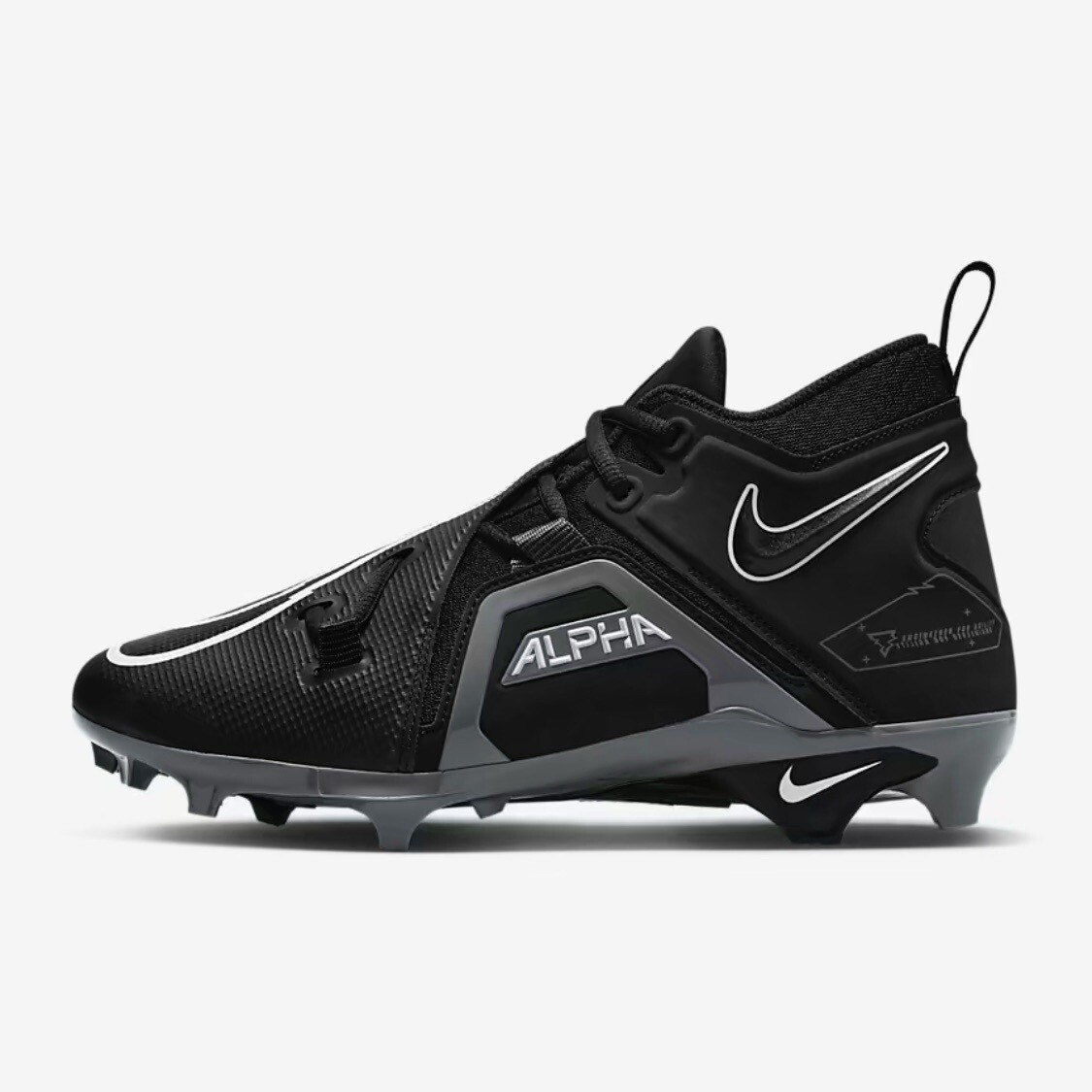 Nike Alpha Menace Pro 3 Black Gray New Football Cleats Mens  display picture 1