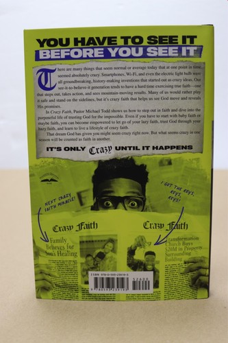 12x PACK Crazy Faith: It's Only Crazy until It Happens Michael Todd Hardcover - Bild 2 von 4