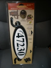 NEW Solar Group Black Reflective Address Number Plaque #MBPLAQOB