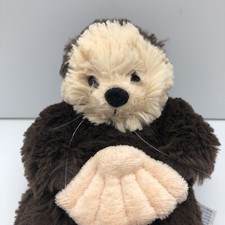 Adorable seaworld Sea World Sea OTTER With Shell Plush Stuffed Animal Toy