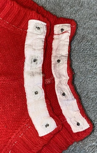 Creative Knits by Sternberg anni '60 vintage vestiti bambino rosso e bianco set 2 pezzi - Foto 4 di 7