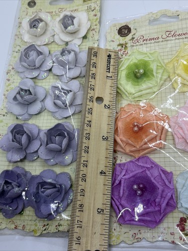Set of 3 NEW 2011 Prima Paper Flowers Jasmine Angelica Rose Petticoat Princess - Picture 8 of 9