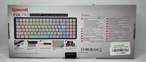 Redragon Eva Pro K684 Low Profile Mechanical Keyboard~Red Switch - Picture 6 of 9