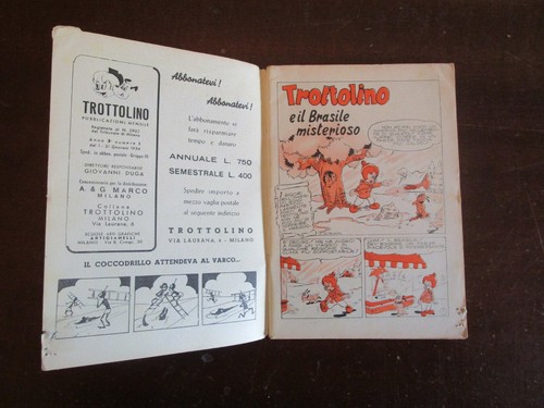 TROTTOLINO N.1 ORIGINALE ED. IL PONTE 1954 !!! - Imagen 4 de 6