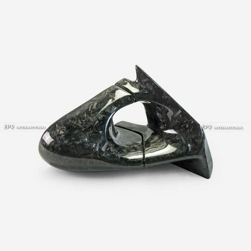 For Mitsubishi EVO 10 X (RHD) Forged Carbon Look Rearview Side Mirror Trim 2pcs - Foto 9 di 12