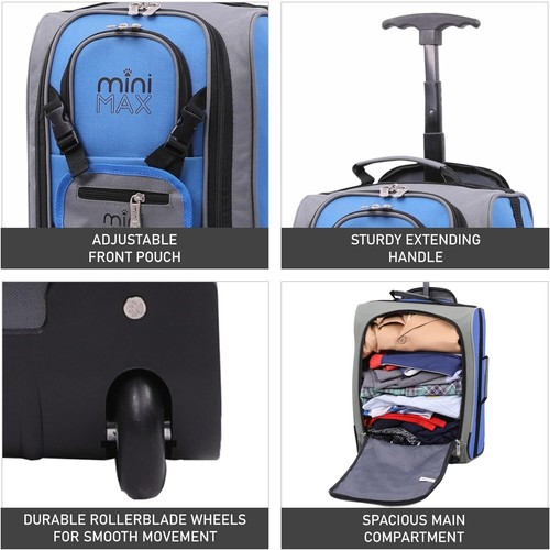 40x20x25 Ryanair Minimax borsa zaino a mano bagaglio a mano trolley da viaggio cabina bambini - Foto 22 di 24