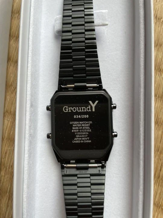 Citizen Yohji Yamamoto Ground Y ANA-DIGI TEMP Black Stainless Steel No.034 New