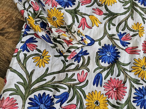 Ann Taylor Factory Blouse Top Womens Long Sleeve V Neck White Floral Size S - Picture 3 of 6