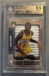 2007-08 Fleer Kevin Durant Rookie Sensations RC #RS2 BGS 9.5 Gem Mint