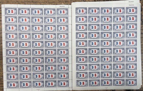 Scott #915, série 5c pays dépassés—France, feuille de 50 comme neuve, MNH - Photo 3/4