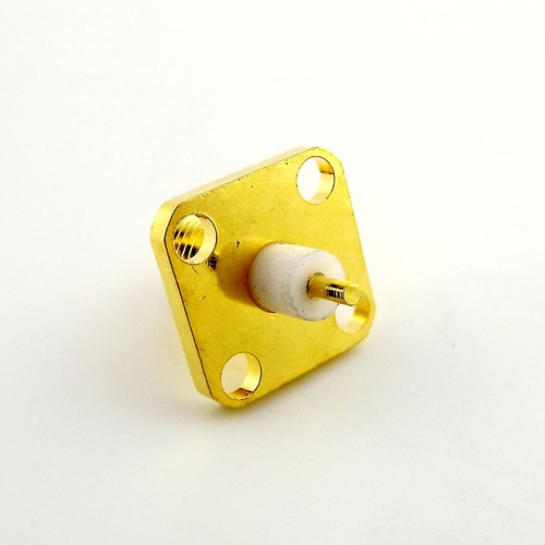 50x SMA Female Chassis Panel Mount 4Hole Flange PTFE Solder RF Connector Adapter - Picture 7 of 7