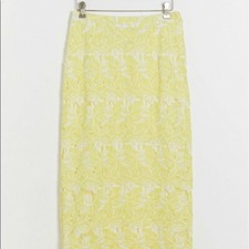 NWT Anthropologie Sunday in Brooklyn Women's Maxi Floral Skirt Yellow/White XS