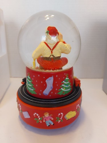 Hallmark Issued (2001) Coca-Cola Santa Musical Snowglobe with Moving Train - Picture 4 of 9