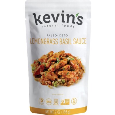 Kevin's Natural Foods Lemongrass Basil Sauce - 7 oz - Gluten Free (Pack of 3)