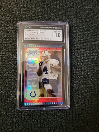 2005 Bowman Chrome Football Anthony Davis #127 Refractor CGC 10 GS350 - Picture 1 of 2