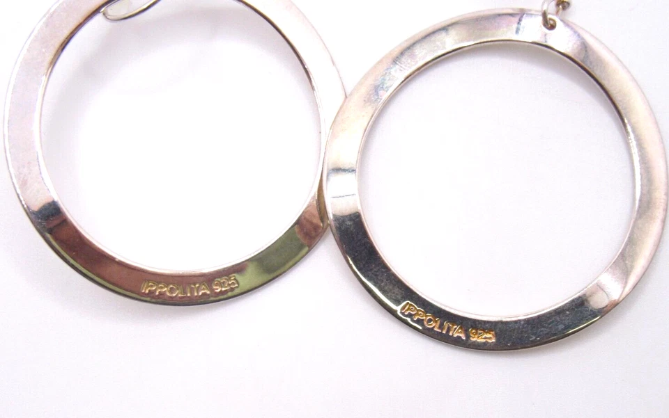 Ippolita Sterling Silver 925 Round Wavy Hoop 2 in Dangle Earrings  - Image 4 of 4