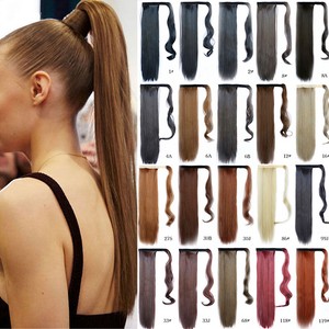 Real-Thick-Wavy-Straight-Drawstring-Ponytail-Clip-in-Hair-Extensions-as-Human