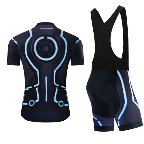Mens Team Cycling Kit Bike Clothing Short Sleeve Jersey Padded Gel Bib Shorts UK - Picture 15 of 58