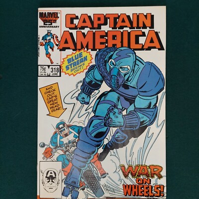 Captain America #318 Death of Death Adder & Blue Streak 1968 series Marvel