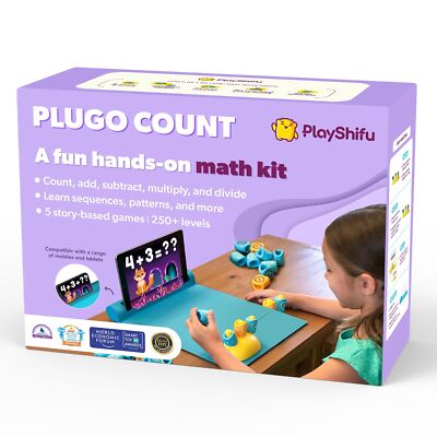 PlayShifu STEM Toy Math Game - Plugo Count (Kit + App with 5 Interactive Math...