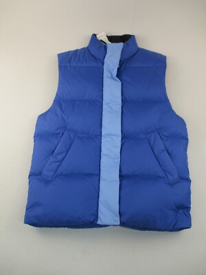 Uniqlo Marni Vest Womens Small Blue Zip Puffer Jacket Oversized Down Feathers