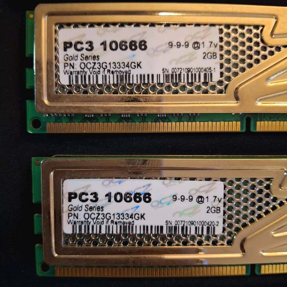 OCZ Gold Series DDR3 PC3 10666 2GB RAM Memory Module 4 Gb Kit OCZ3G13334GK - Image 4 of 4