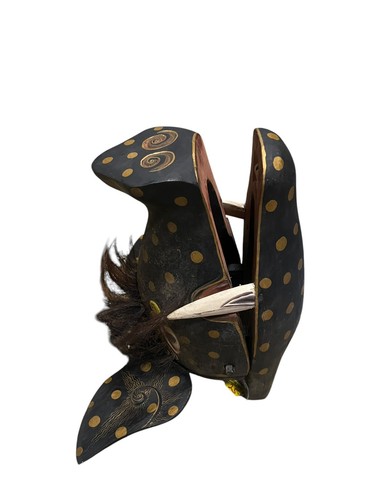 Maschera cinghiale Giava Balinese Topeng danza drammatica Barong Bangkal legno intagliato - Foto 13 di 24