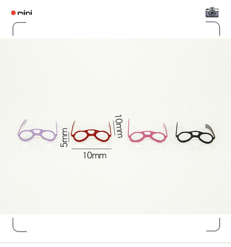 Gafas miniatura para casa de muñecas escala 1:12 macho/mujer aleación anteojos utilería - Imagen 3 de 12