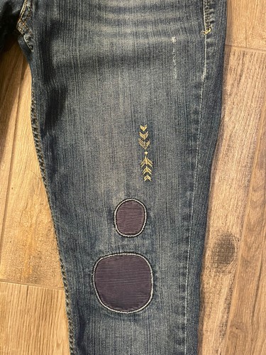 Levi's Jeans Damen Größe 5 Blau Demi Curve Straight Distressed Cord Junior - Bild 3 von 12
