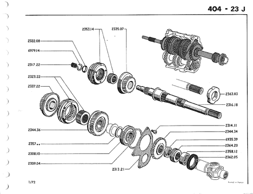 Douille à aiguilles 40x48-20 d'arbre récepteur Peugeot 404 504 604 BA7 BA10/4 - Picture 3 of 8