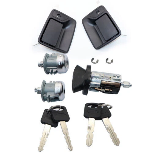 Manija de puerta y cilindro de bloqueo con clips aptos para Ford Super Duty F250 F350 1999-2016 Foto 3 de 4