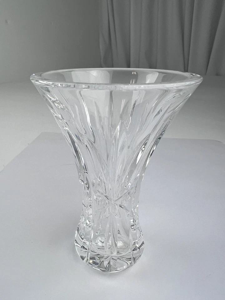 Vintage Waterford Clear Cut Crystal Flare Bud Vase 1996 Cunningham Signed MINT - Image 4 of 4