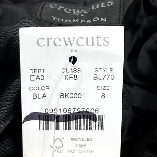 J.CREW FACTORY CREWCUTS NWD Kids' Velvet Black Blazer sz 8 BL776 - Picture 9 of 10