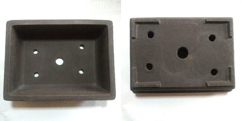 Japanese Bonsai Pot Tokoname 35.5cm ×26.5cm×9.5cm Rectangle Signed Japan